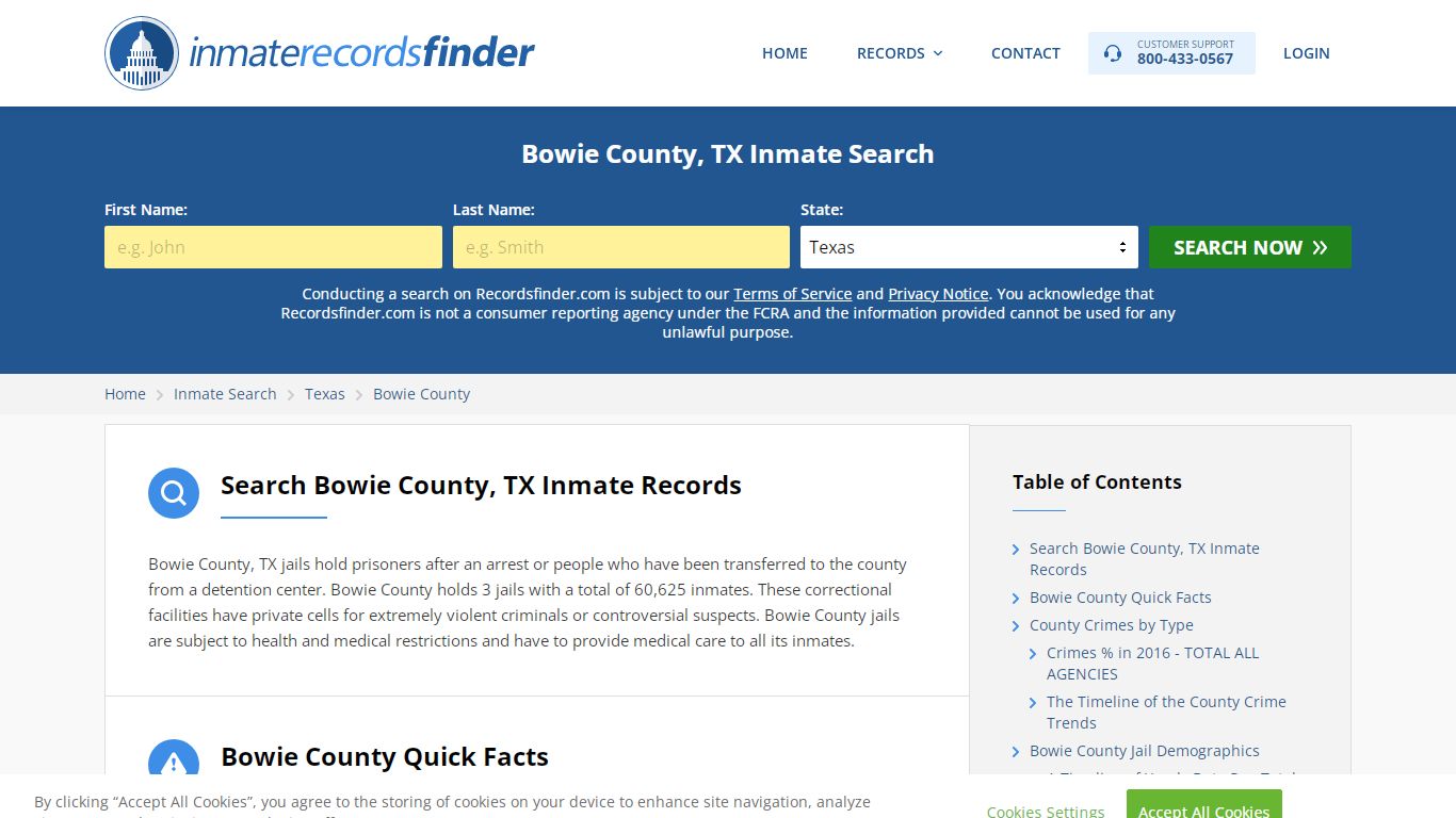Bowie County, TX Inmate Lookup & Jail Records Online