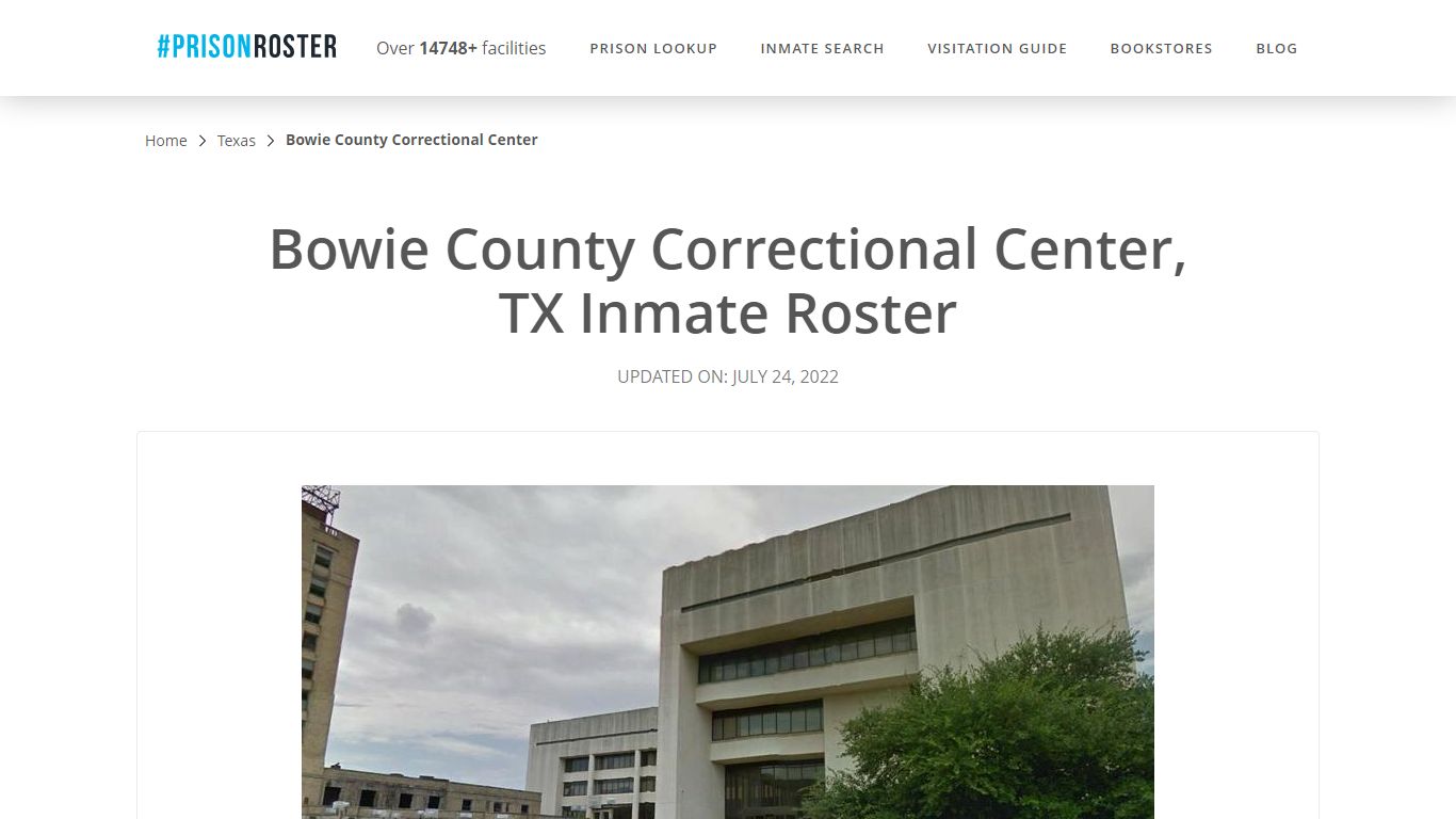 Bowie County Correctional Center, TX Inmate Roster